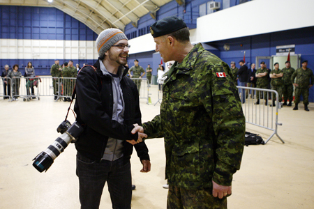 Photo of Blair Gable with Chief of Defense  Staff - Photo by General Walt Natynczyk